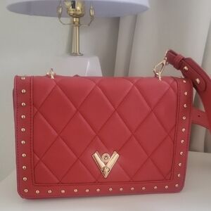 Valentino Garavani Red Quilted Crossbody Bag